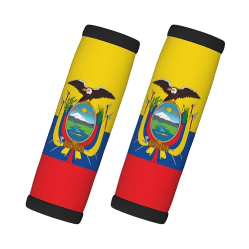 Paquete de 2 fundas de agarre de viaje para maletas, mochilas, diseño de bandera de Ecuador