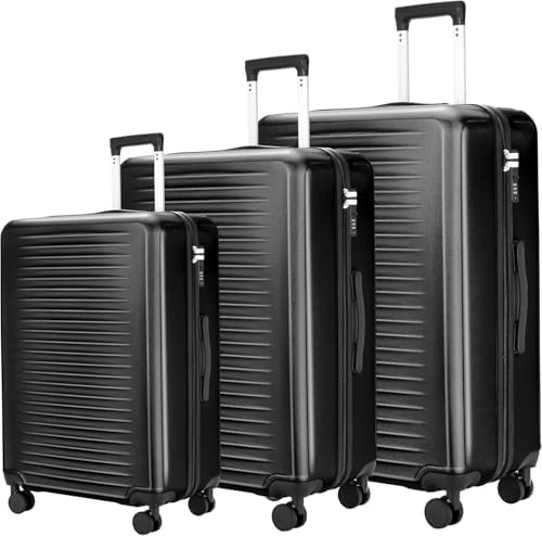 Luggage Sets, 3PCS Carry-on Luggage 20/24/28 Inch, Premium ABS+PC...