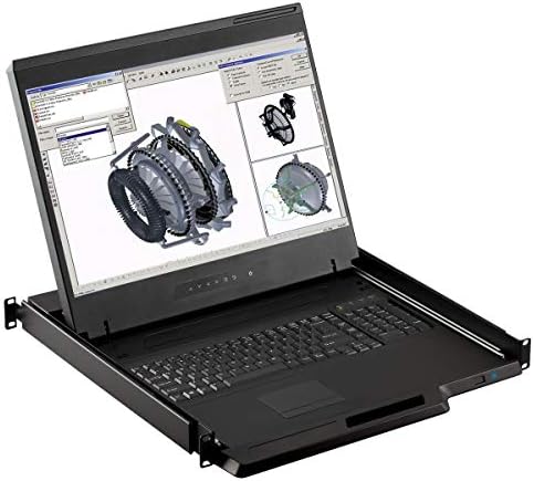 Crystal Image Technologies - 1U 19" Rackmount Monitor with 8 Port KVM Switch, 1440 X 900, 8 VGA/USB Cables Included, Part#RM-131-19W-801, 3 Year Warranty