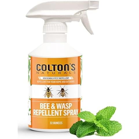 Colton’s Naturals - Bee and Wasp Repellent Spray - (32 OZ) - Natural, Bee and Wasp Deterrent - Quick and Easy Pest Control - Safe to Spray Around Pets and Children Cover