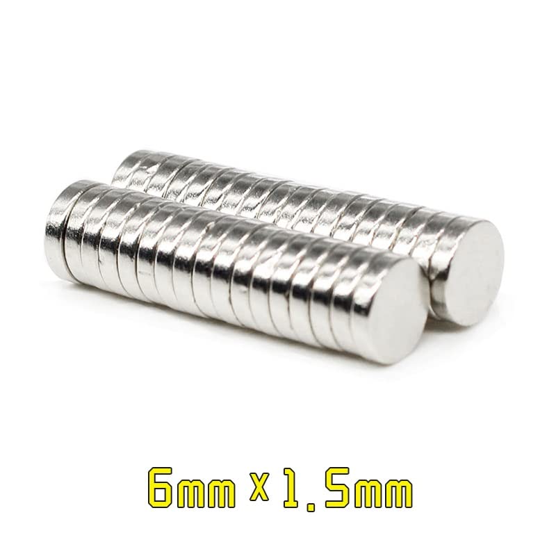 50/100/200/500/1000/1500PCS 6x1.5 Disc Permanent Neodymium 6x1.5mm Thin Small Round Search 6 * 1.5 mm(200PCS)