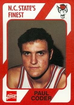 Autograph Warehouse Paul Coder Basketball Card (N.C. North Carolina State) 1989 Collegiate Collection No.64
