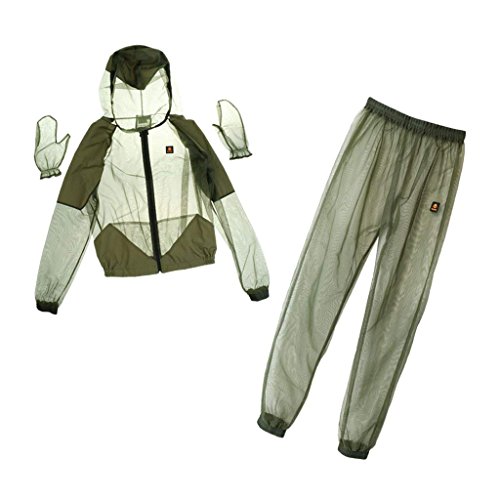 Backbayia Traje de Anti-Mosquito Ropa Protección de Malla de Apicultura Secado Rápido para Pesca Jardinería