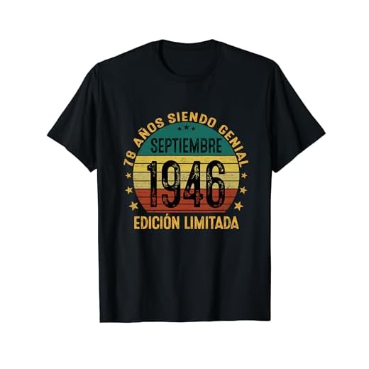 Septiembre 1946 78 Años Cumpleaños Hombre Vintage 1946 Camiseta