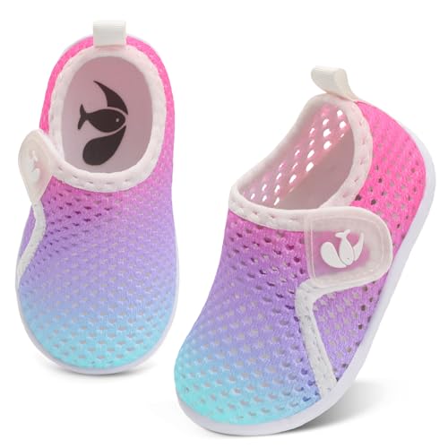 Image of FEETCITY Boys Girls Water Shoes Kids Aqua Socks Quick Dry Barefoot for Beach Swimming Pool