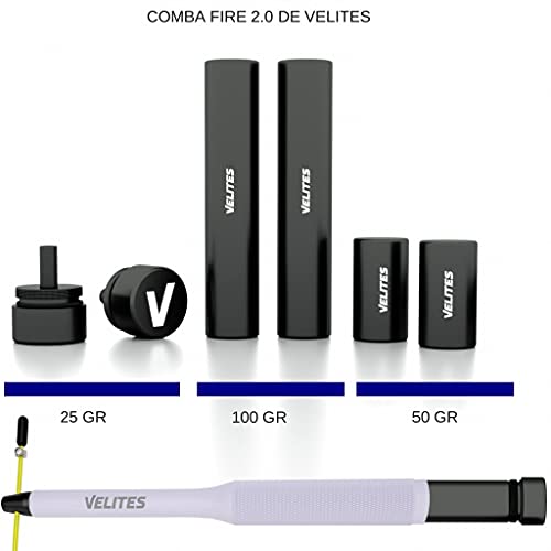 Cuerda de saltar lastrada Crossfit: Pesos Vropes Fire 2.0 para comba boxeo 3