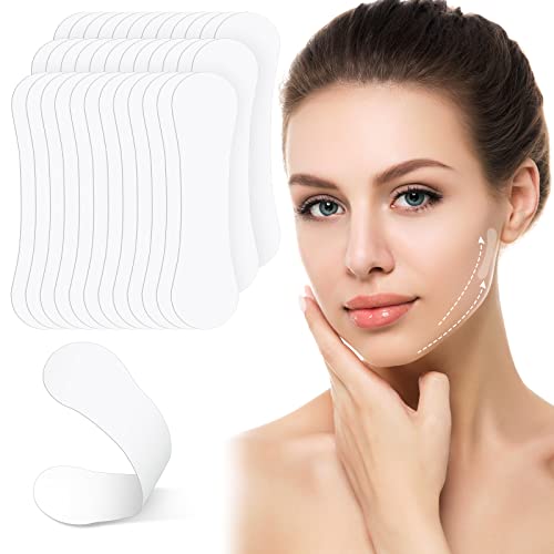200 Pieces Face Lift Tape Face Tape Lifting Invisible Face Lifter Tape Double Chin Face Lifting Tape Instant Face Lifting Patch Invisible Face Stickers Make up Face Lift Tools for Women Facial Beauty