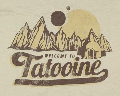 Star Wars Men's Welcome to Tatooine Distressed Graphic T-Shirt image 5