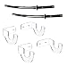 WANLIAN Wall-Mounted Sword Display Stand, Holder, Hook - Supports All Swords - 2 Pack