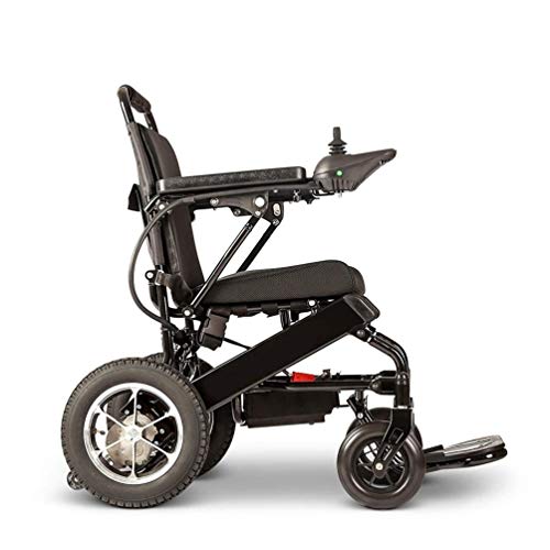 Electric Wheelchair, 2020 New Folding Remote Travel Light Adult Wheelchair, Air Travel Safety Electric Wheelchair, Heavy Electric Wheelchair (Black) - Thumbnail 3