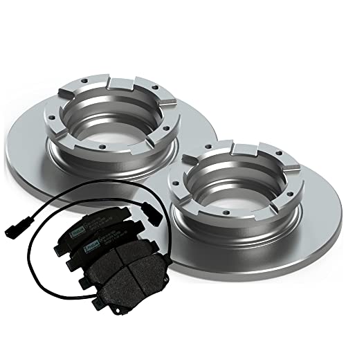 Rear Brake Discs & Pads axle set fits for Ford Transit VAN Minibus Tourneo Mk7 (2006-2014) 2.2 TDCi 250, 260, 280, 300, 310, 330 FWD (Front Wheel Drive) 15" wheels