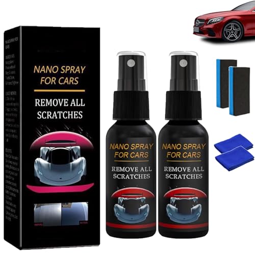 Nurafixauto Spray Kratzer Entfernen, Quick Effect Coating Agent,Nurafixnano-Auto Spray Auto Kratzer Entferner Remove All Scratches, Auto-Beschichtungs- Sprays FüR Glanz und Schutz (2 Satz)