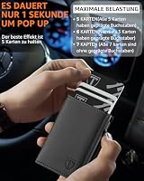 TEEHON Geldbörse Herren - Magnetischer Slim Wallet mit Münzfach & RFID Schutz & ID-Fenster - Leder Portmonee Geldbeutel kartenetui für Karten - kreditkartenetui Männer Klein - Kartenhalter (Grau) – Ansicht 4