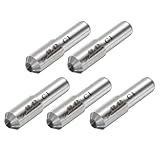 QUARKZMAN 5 Stück Diamant-Abrichtwerkzeuge 10mm x 47mm (25/64 x 1-7/8) Einfach Konisch Rund Stift Geschweißte Diamant-Schleifscheiben-Abrichtwerkzeuge Silberfarbe