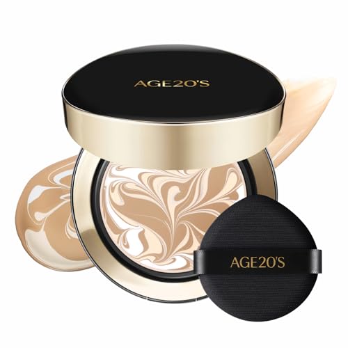 Image of [Vegan] AGE20'S Signature Essence Pact | Pack of 1 | 21W WARM VANILLA | Korean Cushion Foundation | Cream Foundation, Dewy & Glow Finish, Natural Coverage, SPF 50+