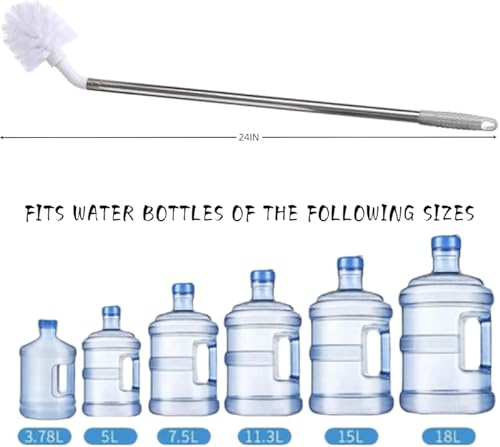 Image of Can Cleaning Brush / 360 Rotating Long Handle Cleaner Brush / 20 LTR Water Can Cleaning Brush, Multicolour, Plastic Pack of 1