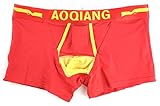 Stylish Boxer Shorts Scrotum Penis Upward Facing Separation Storage Men's Pants No Need to Change Position (M, Red)