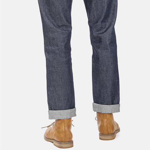 AMAZIDEAL Men's Leather Lace-up Chukka Ankle Boots,Classic Round Toe Casual Oxford Dress Boots,Comfortable Non-slip Retro Desert Booties 5