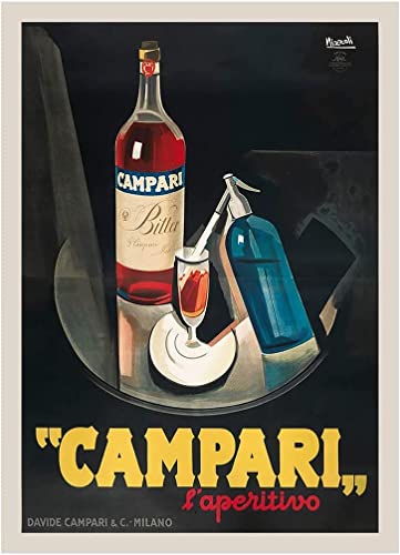 ShopArt - Poster Nizzoli Campari - Stampa cu Carta Fotografica Satinata Alta Definizione (cm 50 x 70)