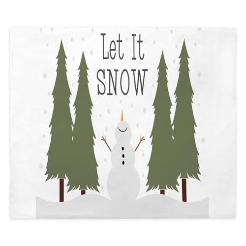 CafePress Let It Snow Snowman King Duvet Cover, Printed Comforter Cover, Unique Bedding
