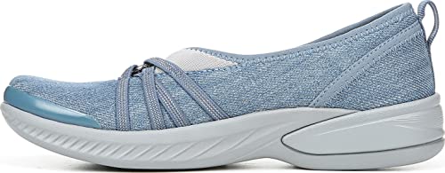 LifeStride BZees Women's Niche Slip-On Comfort Ballet Flat,Washed Denim Fabric,114