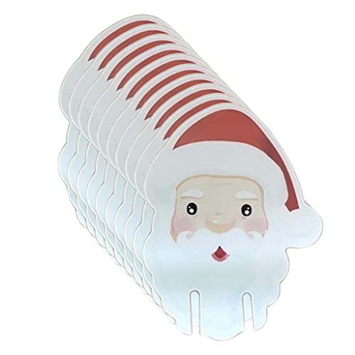 FANSWAN Ornamentos de Natal, 10 unidades, decoração de copos de vinho de Natal, cartões de copa, marcadores de copa, decoração de mesa