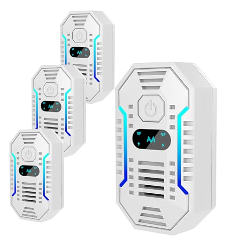 Hazeatte Pack Ultrasonic Pest Repeller, 4Pack Powerful,Powerful Mice Repellent, Insect Repellent Plug In, Effective Pest Control for Rat, Spider, Cockroach, Rodent Etc, Safe for Humans and Pets