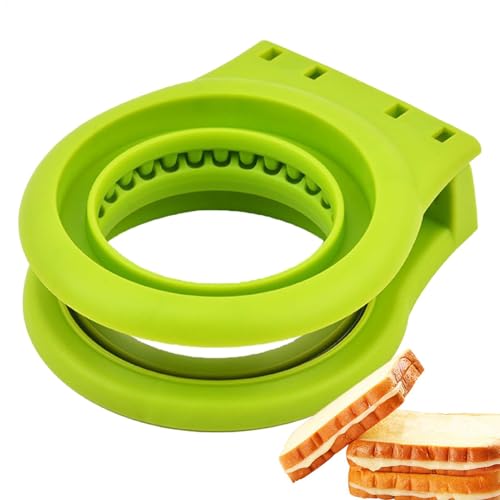 Obesntln Stampo per taglierina per pane, taglierina per sandwich e sigillante - Taglierina e sigillatrice per stampi rotondi incrostabili | da taglio tascabili in acciaio inossidabile Macchina per