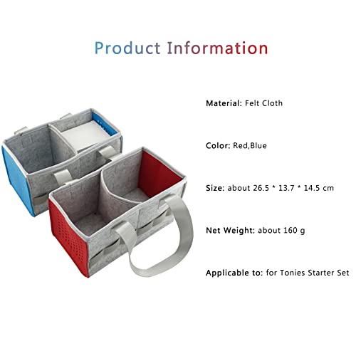 Portable Hand Bag For Toniebox Starter Set, Compatible With Toniebox Audio Player Starter Set Tonies Figures,Felt Cloth Storage Bag For Tonies Starter&Accessories Picnic Party Travel Bag(Blue) #TOP5