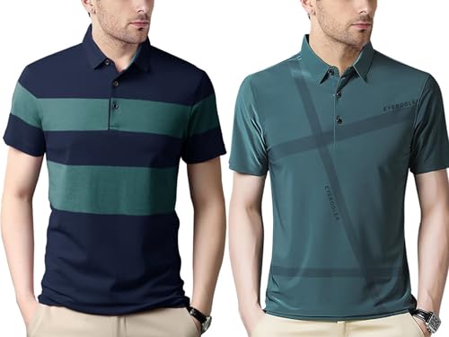 Image of Noble Monk Men's Polycotton Regular Fit Polo T-Shirt Half Sleeves |Polo Collar | Casual T-Shirt