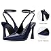 PARTY Womens Pointed Closed Toe Heels Stiletto Slingback High Heel for Women Dressy Pumps for Wedding and Office Work or Going Out,Navy Patent-9
