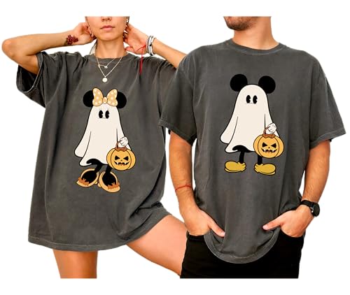 M.innie Halloween Couple T-Shirt, M.ickey Halloween Shirt, Halloween M.innie Sweatshirt, Matching Ghost Shirt, Family Matching Shirt, Couple Halloween Shirt (Shirt)