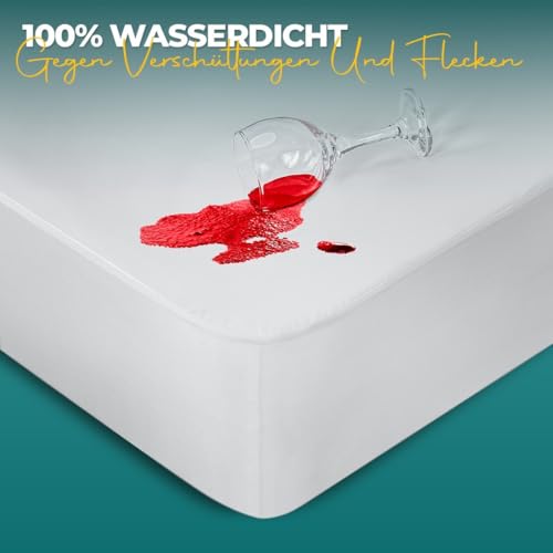 Wasserdichter Matratzenschoner, 200x200 cm Matratzenbezug Rundum elastisch – Ansicht 2