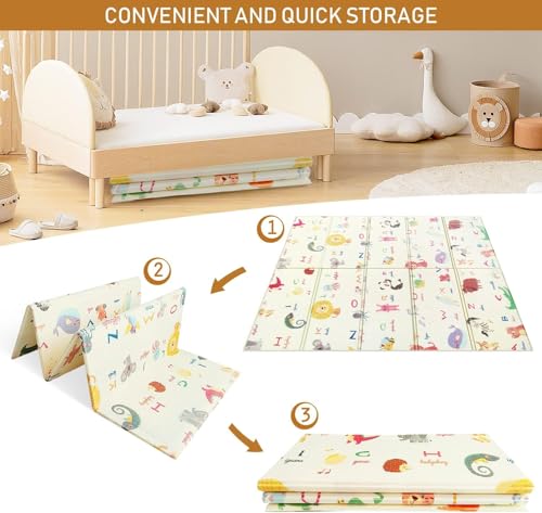 Image of Baby Play Mat, Crawling Mat, XPE Foam, Double-Sided, Flatbar, Waterproof, Extra Size, Carpet Baby Mat, Non-Slip, 150 x 180 cm- Non-Slip Crawl Floor Mat