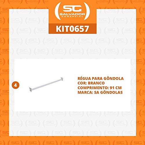 Kit - 4 Réguas para Gôndola 91cm - Sa Gôndolas