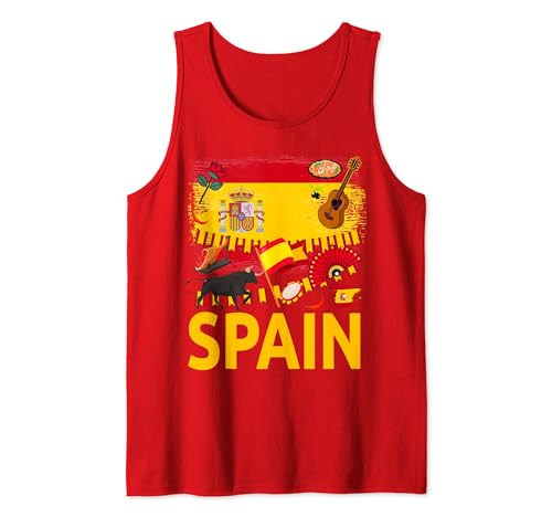 Idea de traje de bandera española para niños España & Española Camiseta sin Mangas
