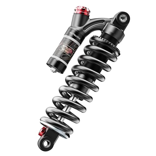 Rear Shock Rebound/Compression Damping Adjustment Rear Shock Absorber Aluminum Alloy Coil Spring 750 lbs for MTB Bike/E-Bike/Scooters(165mm)