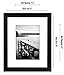 Americanflat 8x10 Picture Frame with Shatter-Resistant Glass - Set of 4 - Use as 5x7 Frame with Mat or Display 8x10 Photo Without Mat - Signature Collection - Photo Frames for Tabletop or Wall - Black