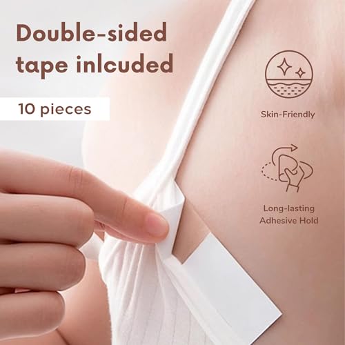 Nipple Cover for Women–Reusable Silicone Adhesive Pasties for A–D Cup–Soft Invisible Breast Petal with Travel Case–Sweatproof4