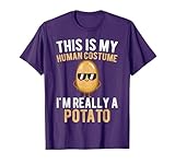 Funny This Is My Human Costume I'm Really a Potato Halloween T-Shirt