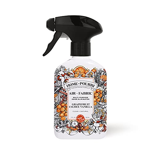 Poo-Pourri Home~Pourri Air + Fabric Multi-Purpose Odor Eliminator, Grapefruit, Lychee and Vanilla Scent, 11 Fl Oz
