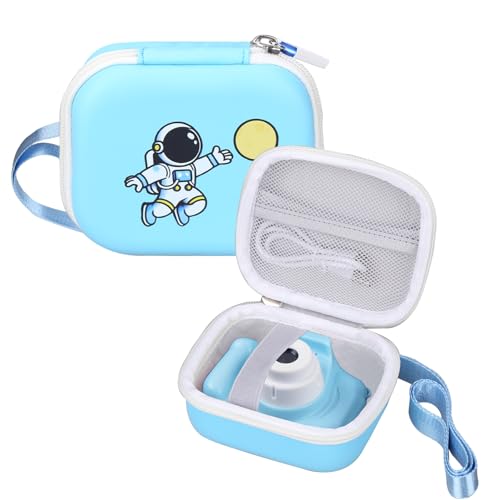 Funda para cámara infantil azul astronauta 4.9x4.1x2.4 in miniatura 1