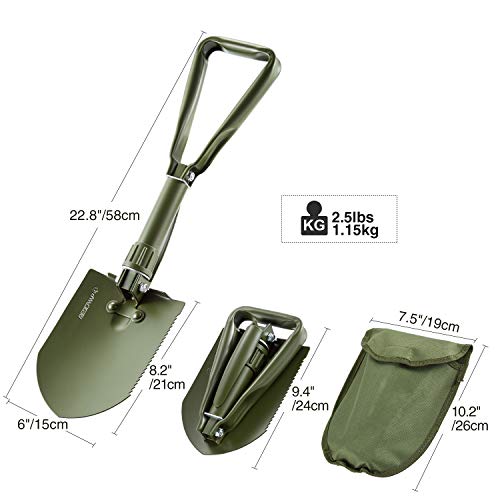 Redcamp RC20022 22.8 Inch Military Folding Camping Shovel W/Cover,Portable Shovel thumb #1