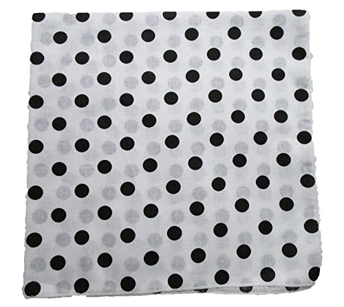 Cotton Black White Polka Dot Bandanas Headwear Hair Band Scarf for Women Mens Girl Boys Kids