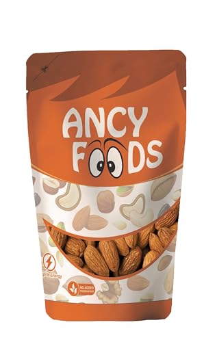 Image of Ancy Almonds 250 Grams - Raw, Whole And Delicious |Crunchy Texture without Sugar and Salt | Ideal for Snacking, Baking, Smoothies & Meal also for Healthy Lifestyle