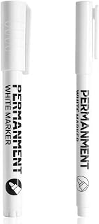 SMOOTHERPRO Edding Weißer Stift Permanentmarker Weiß Fein für Glas 2 Stück