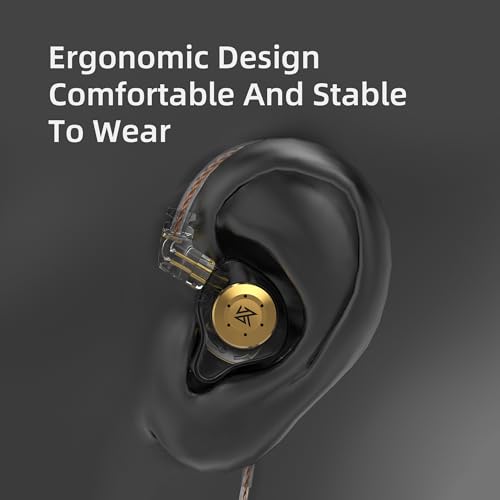 Image of KZ EDX PRO IEM Wired Headphones, KZ in Ear Monitor with New 10mm Dynamic Driver Earbuds,1DD HiFi Deep Bass Earphones with Detachable Cable for Musicians,Singer,Audiophiles