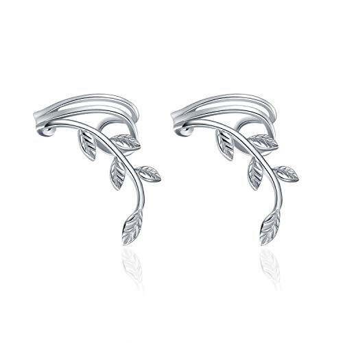 POPLYKE 925 Sterling Silver Ear Cuff Earrings for Women Climber Earrings No Piercing Jewelry Gift for Women