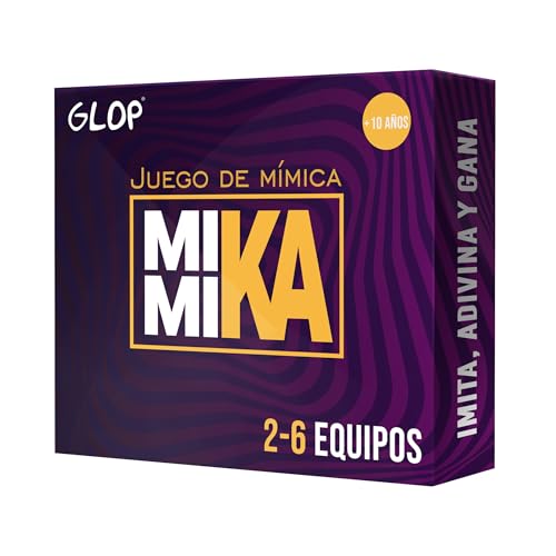 Glop Mimika - Juego de Mímica - Juegos de Mesa - Juegos de Mesa Adulto Para Fiestas Con Amigos - Juegos de Mesa Familiares - Juegos de Mesa niños 8 años en Adelante - Juego de Mesa Adulto