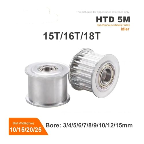 Poulie de synchronisation HTD5M anti-glissement alésage 6mm pour transmission fluide